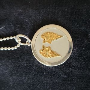 Lola Medium 27mm, Gold/White Wings, with Lola Chain